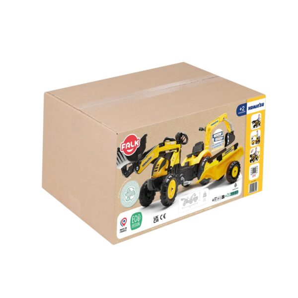FALK Traktor na Pedały Case CE z Koparką Ładowarką i Przyczepą 3-7 lat - 004