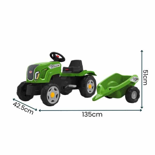 FALK Traktor na Pedały Claas Terra Maxx z Przyczepą i Otwieraną Maską 2-6 lat