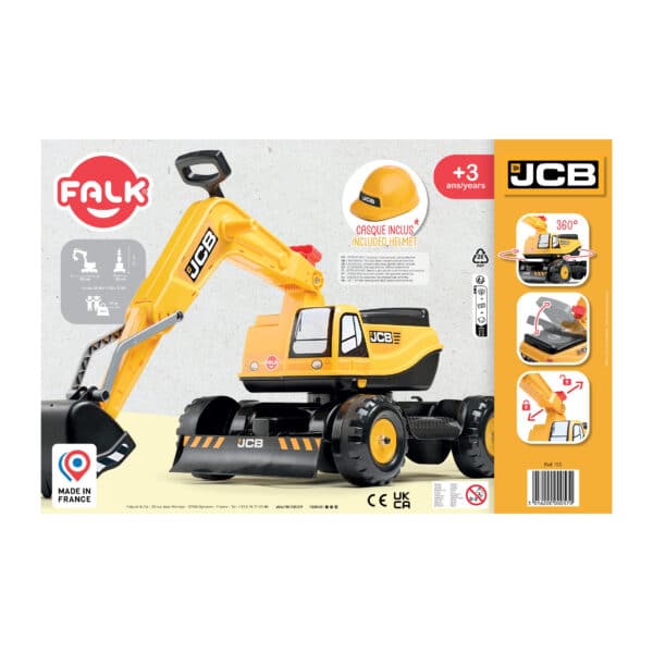 FALK Koparka JCB DIGGER Obrotowa Żółta Ruchoma Łyżka Od 3 Lat. - 009
