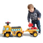 FALK Jeździk Ciężarówka Budowlana JCB z Przyczepą i Akcesoriami 1-3 Lat - 003