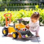 FALK Jeździk Traktor Koparka Komatsu z Łyżką i Klaksonem 1-3 Lat - 003