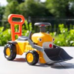 FALK Jeździk Traktor Koparka Komatsu z Łyżką i Klaksonem 1-3 Lat - 004
