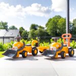 FALK Jeździk Traktor Koparka Komatsu z Łyżką i Klaksonem 1-3 Lat - 008