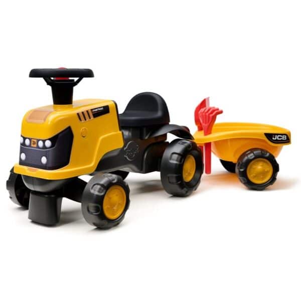 FALK Jeździk Traktor JCB Fastrac z Przyczepą Łopatką i Grabkami 1-3 lat - 001