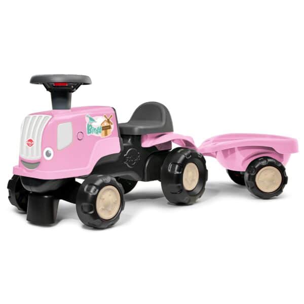 FALK Jeździk Traktor z Przyczepą Birdy Farm Różowy 1-3 lat - 002
