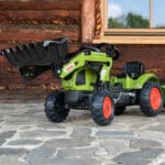 FALK Traktor Claas Zielony z Przyczepą i Łyżką na Pedały od 2-5 lat - 002