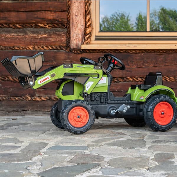 FALK Traktor Claas Zielony z Przyczepą i Łyżką na Pedały od 2-5 lat - 008