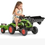 FALK Traktor Claas Zielony z Przyczepą i Łyżką na Pedały od 2-5 lat - 011