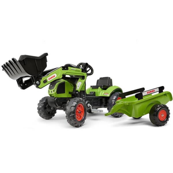FALK Traktor Claas Zielony z Przyczepą i Łyżką na Pedały od 2-5 lat - 012
