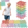 WOOPIE Mata Sensoryczna Puzzle 8 el. Pastelowa Tęcza