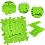 WOOPIE Mata Sensoryczna Ortopedyczna Puzzle Wąż Zielony 6 el. - 004