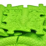 WOOPIE Mata Sensoryczna Ortopedyczna Puzzle Wąż Zielony 6 el. - 005
