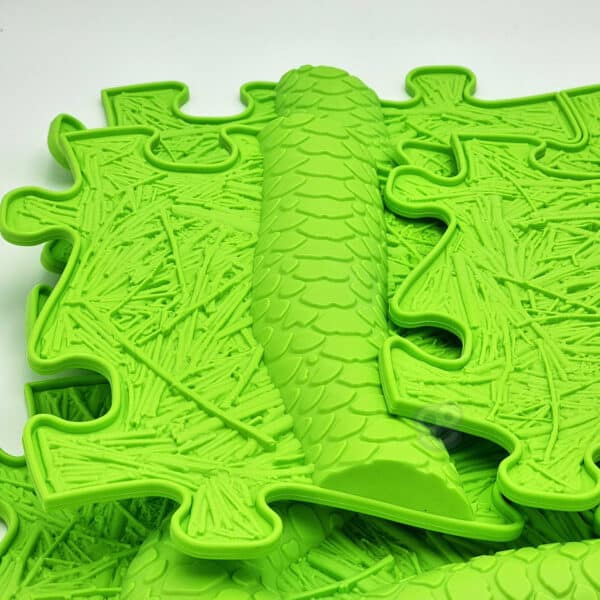 WOOPIE Mata Sensoryczna Ortopedyczna Puzzle Wąż Zielony 6 el. - 006