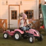 FALK Traktor Country Star Różowy na Pedały + Przyczepka i Klakson 2-5Lat. - 003