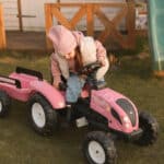 FALK Traktor Country Star Różowy na Pedały + Przyczepka i Klakson 2-5Lat. - 012
