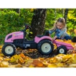 FALK Traktor Country Star Różowy na Pedały + Przyczepka i Klakson 2-5Lat. - 015