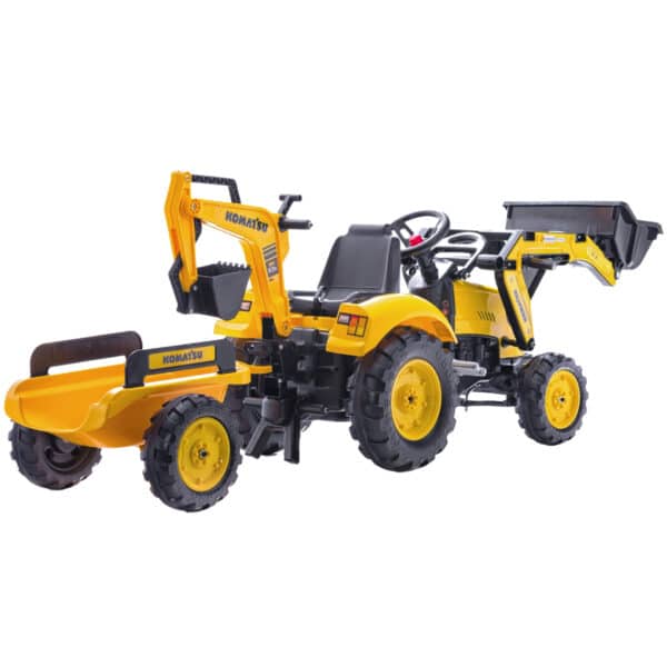 FALK Traktor na Pedały Komatsu Koparko-Ładowarka z Przyczepą 3-7 lat - 008