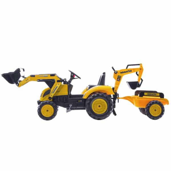 FALK Traktor na Pedały Komatsu Koparko-Ładowarka z Przyczepą 3-7 lat - 009