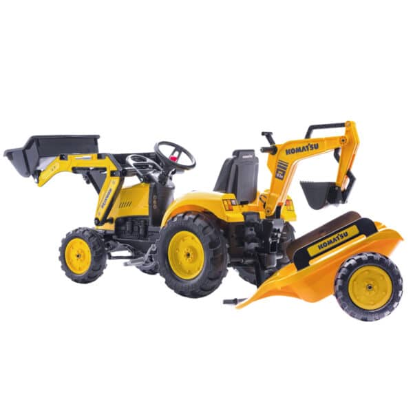 FALK Traktor na Pedały Komatsu Koparko-Ładowarka z Przyczepą 3-7 lat - 010