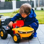 FALK Traktorek JCB Pomarańczowy z Przyczepką od 1-3 lat - 002