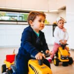 FALK Traktorek JCB Pomarańczowy z Przyczepką od 1-3 lat - 005