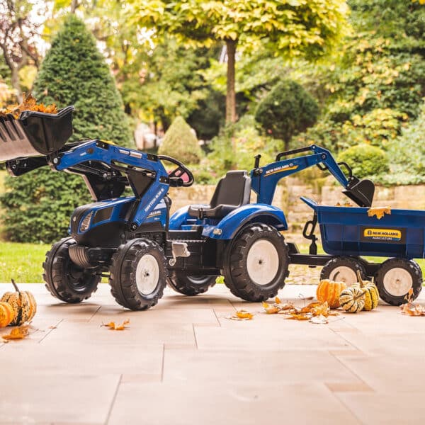 FALK Traktor na Pedały New Holland T8 z Koparką i Przyczepą 3-7 lat - 002
