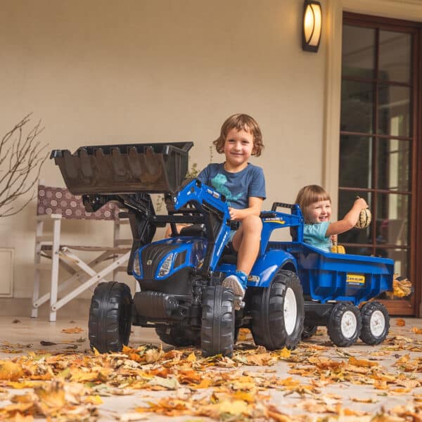 FALK Traktor na Pedały New Holland T8 z Koparką i Przyczepą 3-7 lat - 003