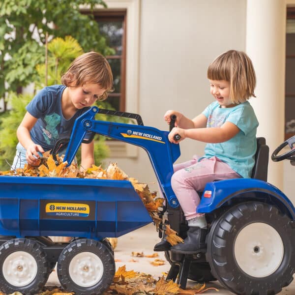 FALK Traktor na Pedały New Holland T8 z Koparką i Przyczepą 3-7 lat - 006