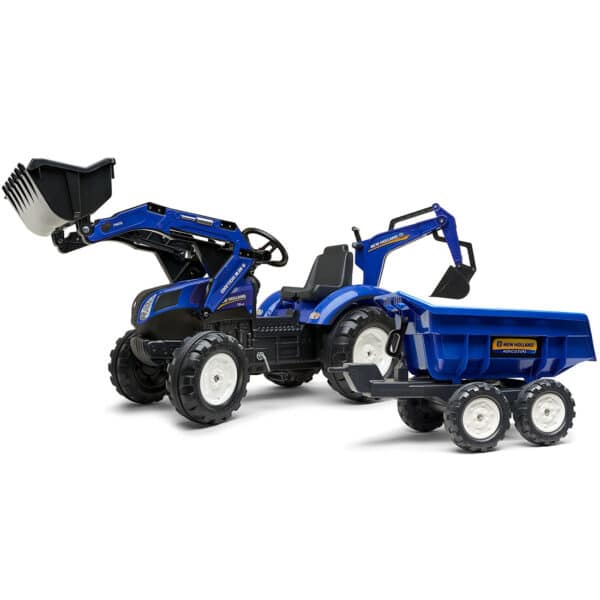 FALK Traktor na Pedały New Holland T8 z Koparką i Przyczepą 3-7 lat - 008