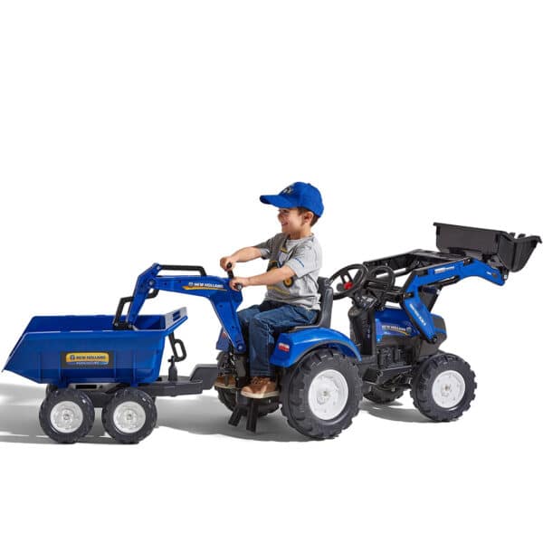 FALK Traktor na Pedały New Holland T8 z Koparką i Przyczepą 3-7 lat - 009