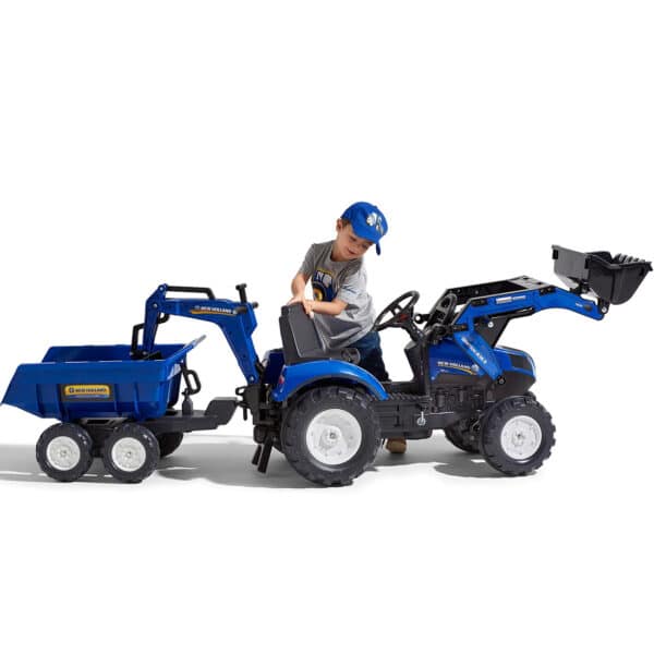 FALK Traktor na Pedały New Holland T8 z Koparką i Przyczepą 3-7 lat - 010