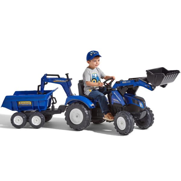 FALK Traktor na Pedały New Holland T8 z Koparką i Przyczepą 3-7 lat - 011