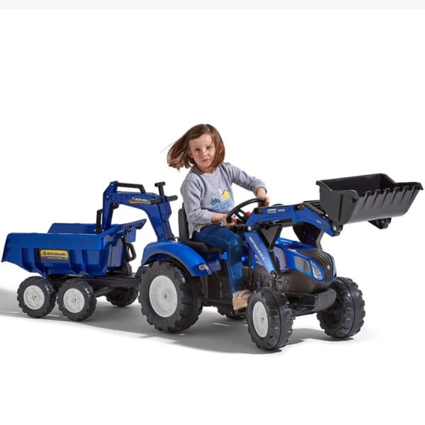 FALK Traktor na Pedały New Holland T8 z Koparką i Przyczepą 3-7 lat - 012
