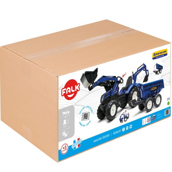 FALK Traktor na Pedały New Holland T8 z Koparką i Przyczepą 3-7 lat - 013