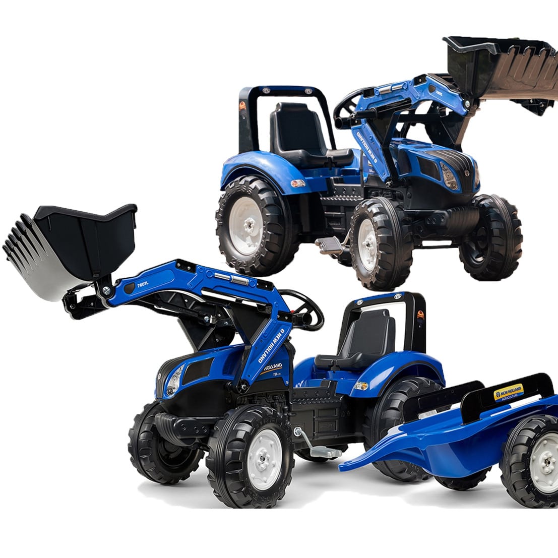 FALK Traktor na Pedały New Holland T8 z Łyżką i Przyczepą 3-7 lat - 001