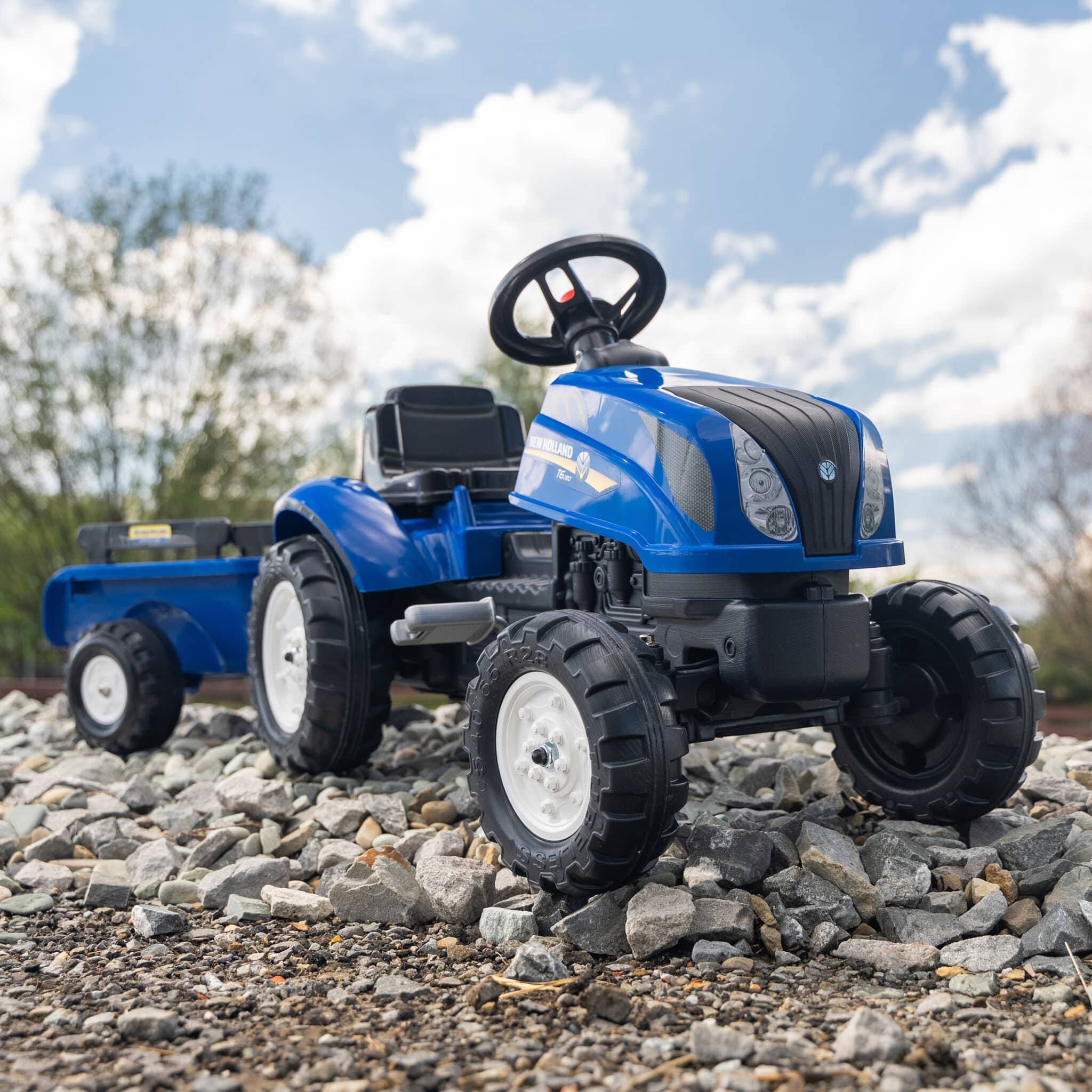 FALK Traktor na Pedały New Holland z Przyczepą i Otwieraną Maską 2-5 lat - 014