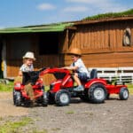 FALK Traktor na Pedały Massey Ferguson 8740S z Łyżką i Przyczepą 3-7 lat - 003