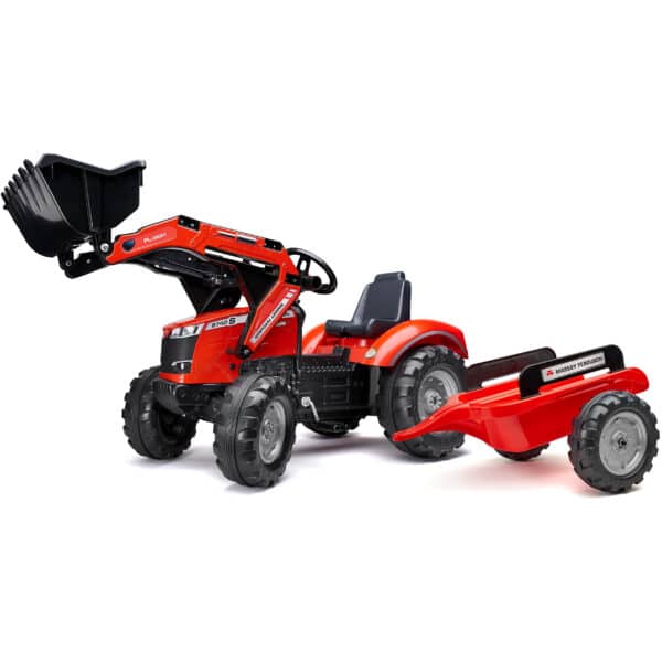 FALK Traktor na Pedały Massey Ferguson 8740S z Łyżką i Przyczepą 3-7 lat - 007