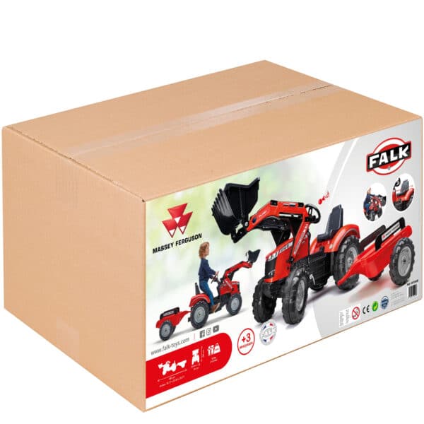 FALK Traktor na Pedały Massey Ferguson 8740S z Łyżką i Przyczepą 3-7 lat - 011