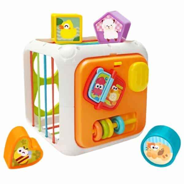 WOOPIE BABY Kostka Edukacyjna Sorter 4w1 Kształty 18m+ - 005