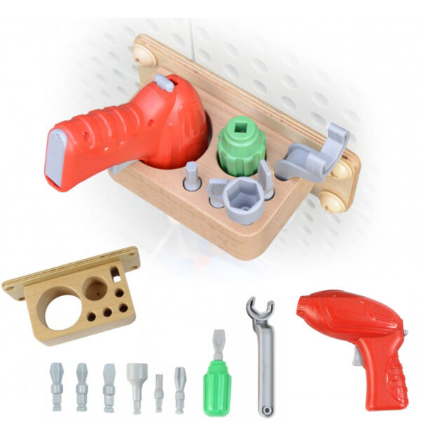 export MASTERKIDZ Zestaw Narzędzia Z Wkrętarką 8 Elementów Do Tablicy Naukowo-Kreatywnej STEM