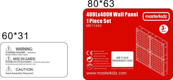 MASTERKIDZ Panel Ścienny Tablica Naukowa Kreatywna STEM + Panel Monatażowy   40 x 40 (cm) - 009