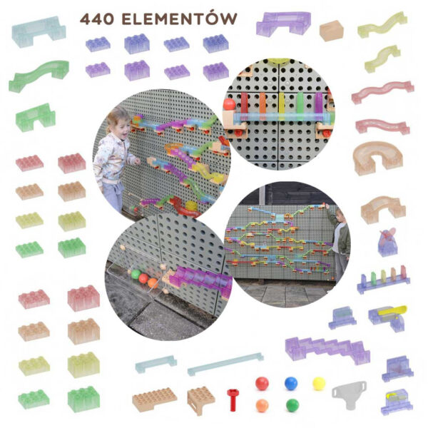 export MASTERKIDZ Zestaw Konstrukcyjny Tor dla Piłek Tablica STEM 440elementów