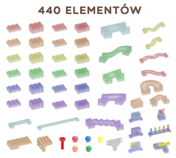 MASTERKIDZ Zestaw Konstrukcyjny Tor dla Piłek Tablica STEM 440elementów - 006