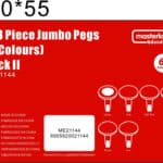 MASTERKIDZ Kolorowe Kołeczki Jumbo do Tablicy STEM 128 Szt. - 6 Kolorów - 004