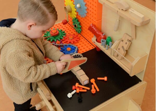 MASTERKIDZ Drewniany Warsztat XXL Montessori STEM z Narzędziami + Akcesoria - 003