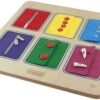 MASTERKIDZ Tablica Ścienna Otwieranie I Zamykanie Zamków Suwaki Guziki Montessori - 003