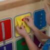 MASTERKIDZ Tablica Ścienna Otwieranie I Zamykanie Zamków Suwaki Guziki Montessori - 005