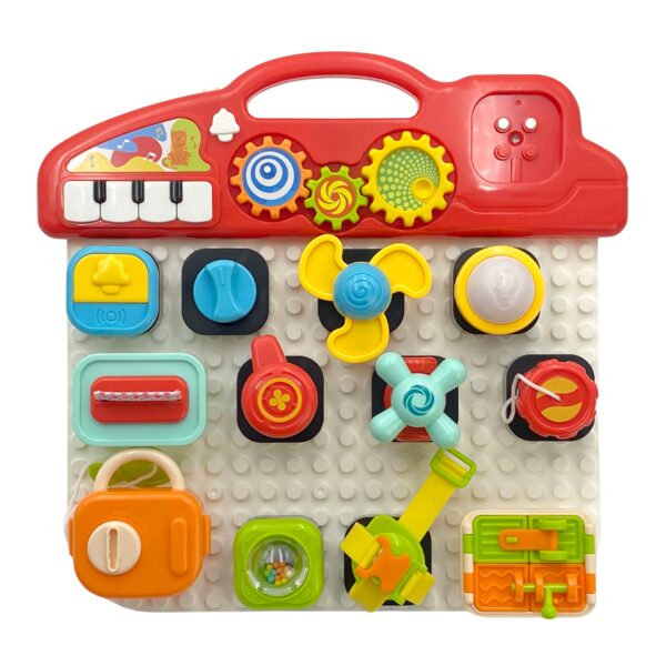 WOOPIE BABY Montessori Tablica Manipulacyjna Kolorowy Panel Aktywności - 010