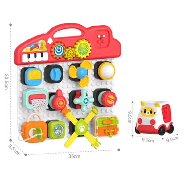 WOOPIE BABY Montessori Tablica Manipulacyjna Kolorowy Panel Aktywności - 016